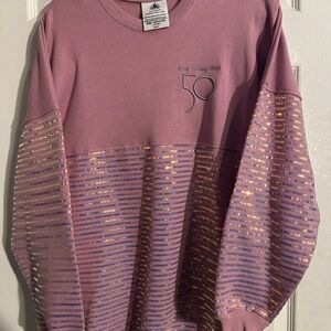 Disney Pink and Gold Crew Neck Sweater